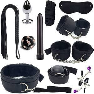 ست بی دی اس ام 11 تیکه + ویبراتور بزرگ و پلاگ استیل و تاس ( ارباب و برده ) bdsm کد 755