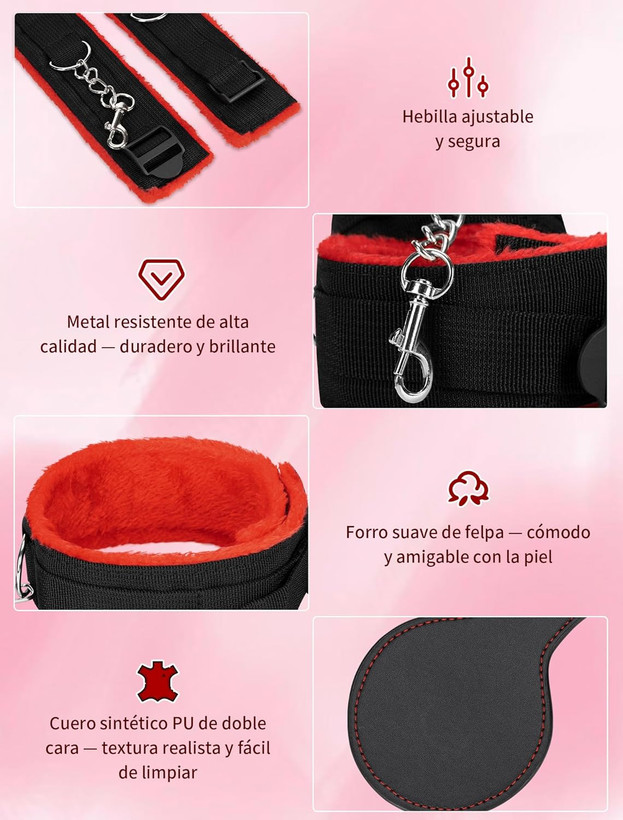 ست بی دی اس ام 11 تیکه + ویبراتور بزرگ و پلاگ استیل و تاس ( ارباب و برده ) bdsm کد 755
