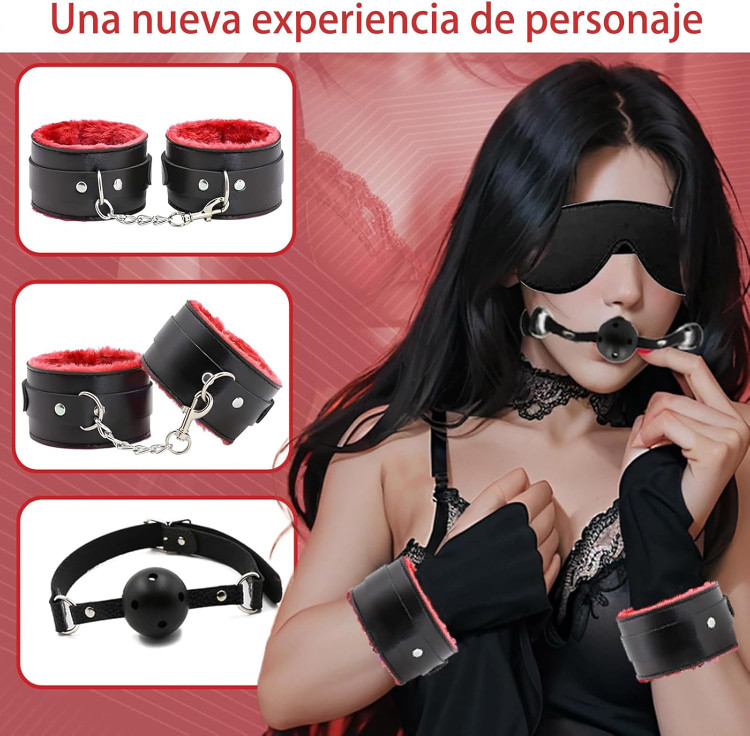 ست بی دی اس ام 11 تیکه + ویبراتور بزرگ و پلاگ استیل و تاس ( ارباب و برده ) bdsm کد 755